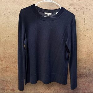 VINCE Coastal Blue Wool Cashmere Crew Neck Long Sleeve Sweater Minimalist L